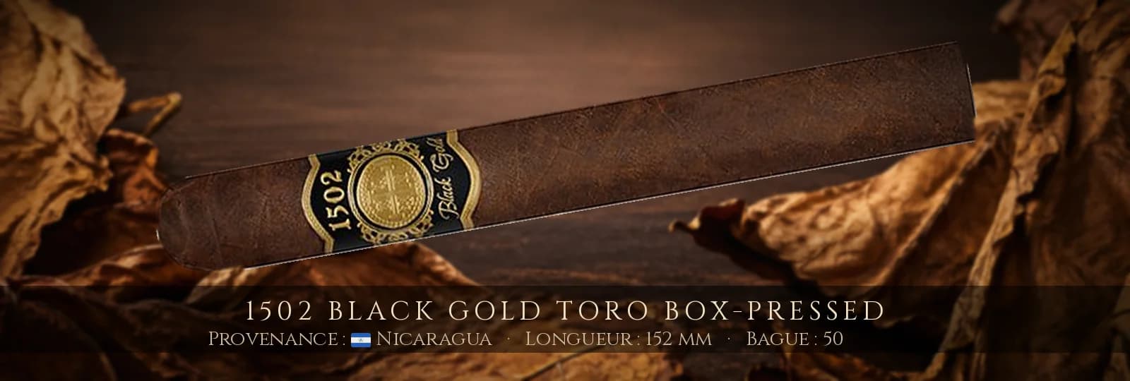 1502 Black Gold Toro Box-Pressed — 1502 — Nicaragua