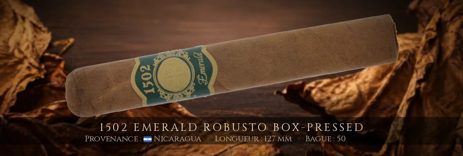 1502 Emerald Robusto Box-Pressed — 1502 — Nicaragua