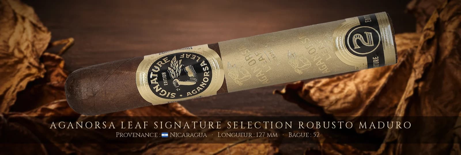 Aganorsa Leaf Signature Selection Robusto Maduro — Aganorsa Leaf — Nicaragua