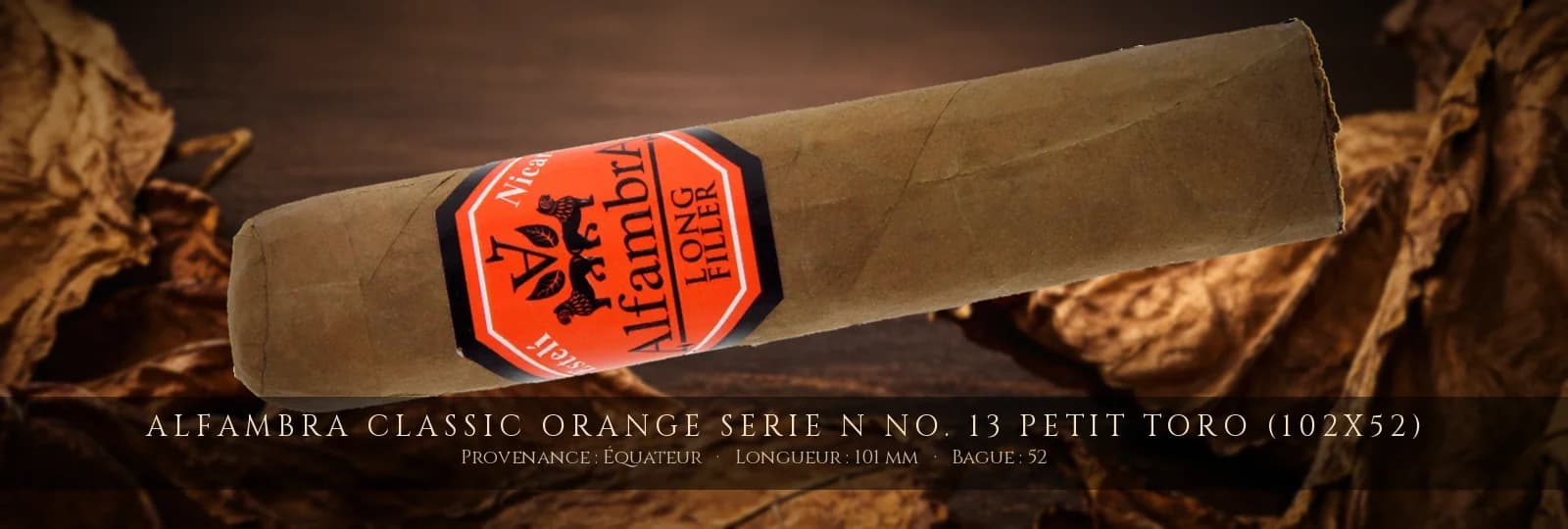 Alfambra Classic Orange Serie N No. 13 Petit Toro (102x52) — Alfambra — Équateur