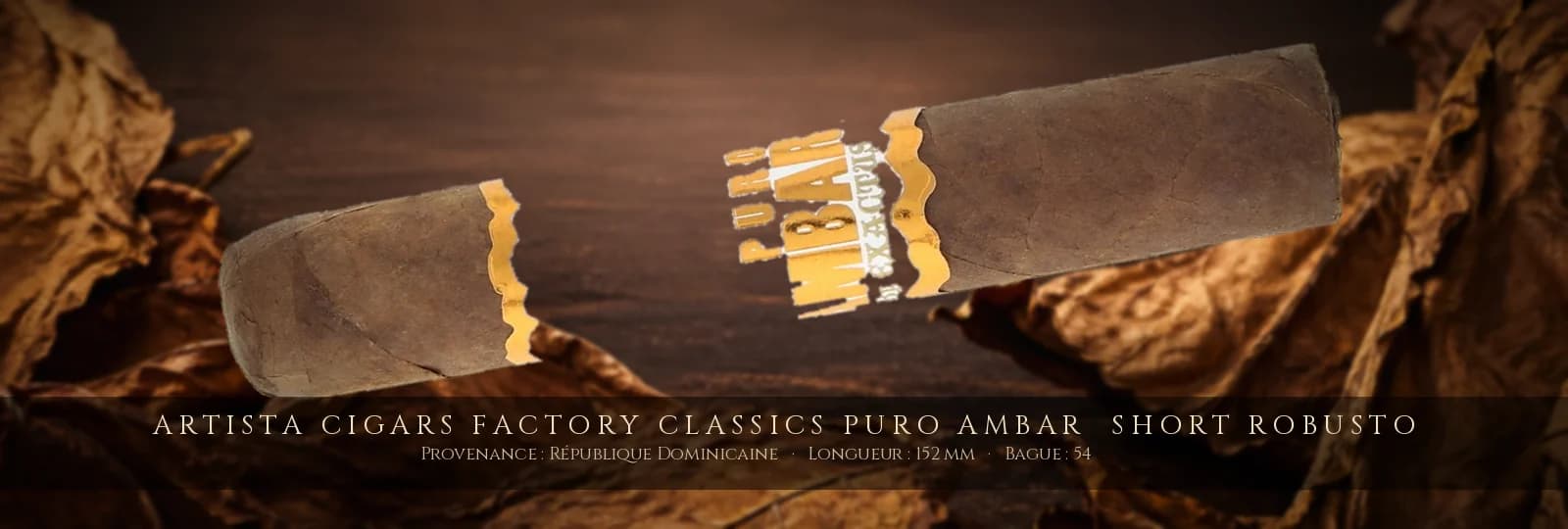 Artista Cigars Factory Classics Puro Ambar  Short Robusto — Artista Cigars — République Dominicaine