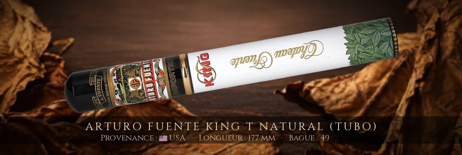 Arturo Fuente King T Natural (Tubo) — Arturo Fuente — USA
