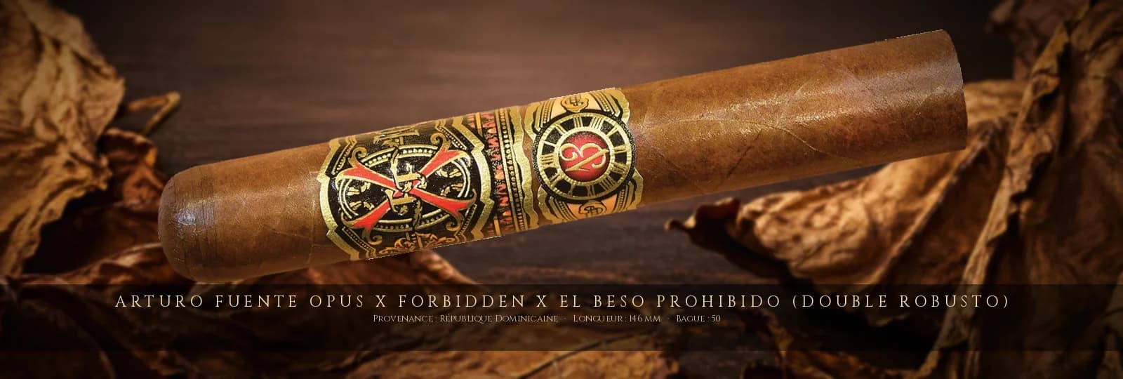 Arturo Fuente Opus X Forbidden X El Beso Prohibido (Double Robusto) — Arturo Fuente — République Dominicaine