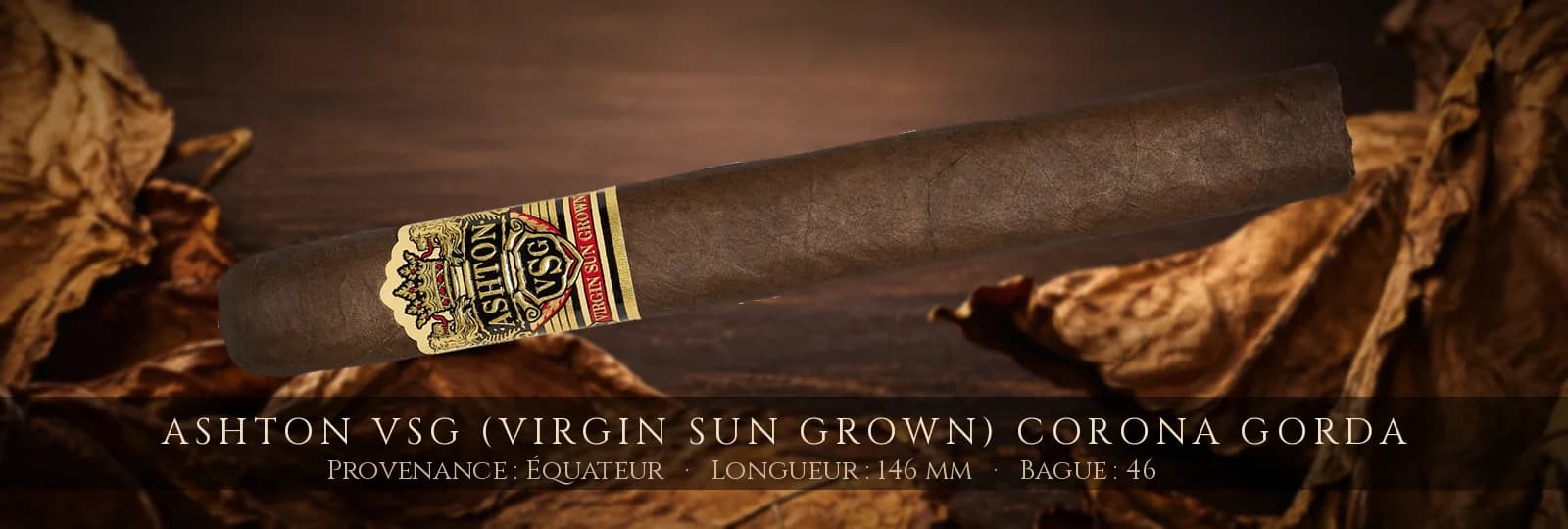 Ashton VSG (Virgin Sun Grown) Corona Gorda — Ashton — Équateur