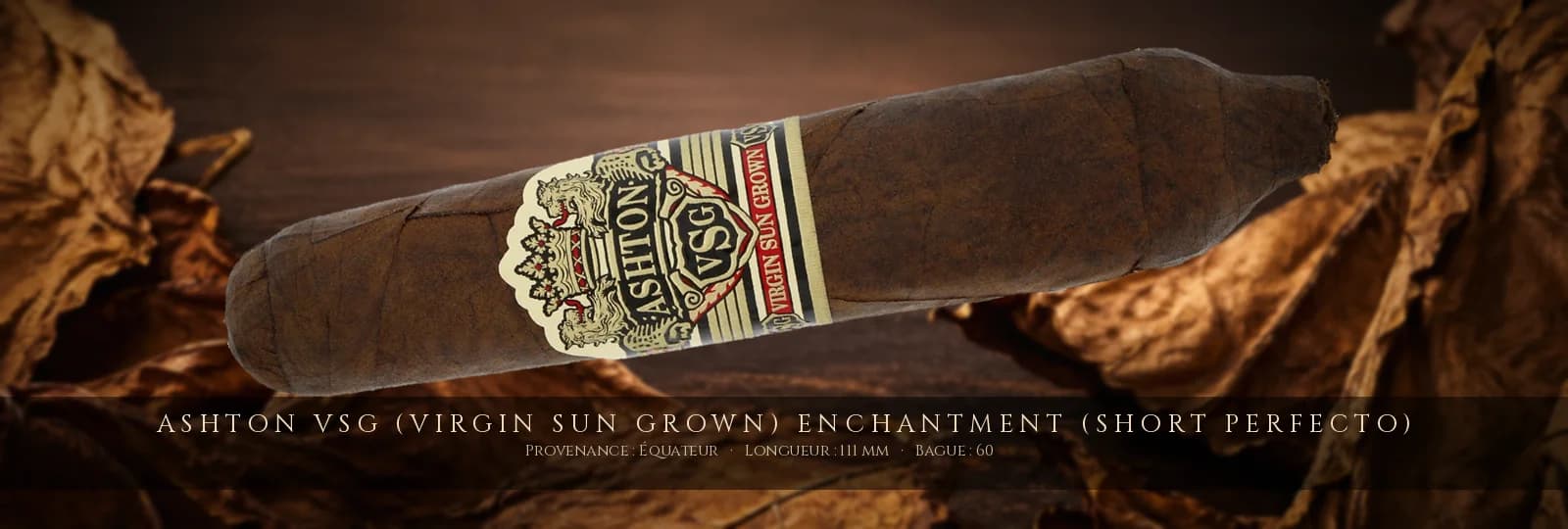 Ashton VSG (Virgin Sun Grown) Enchantment (Short Perfecto) — Ashton — Équateur