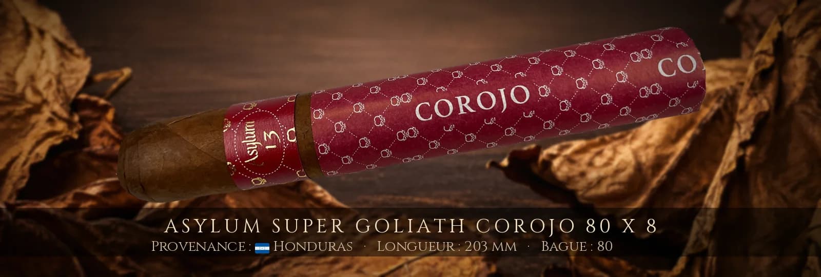 Asylum Super Goliath Corojo 80 x 8 — Asylum — Honduras