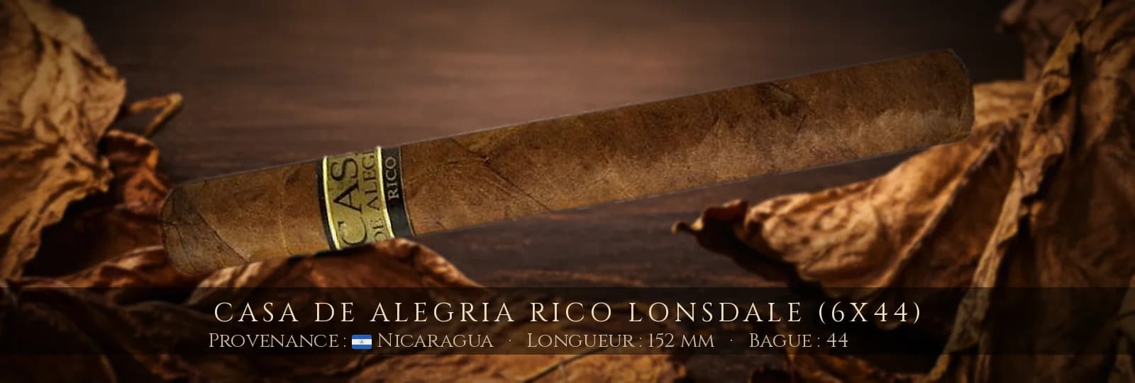 Casa de Alegria Rico Lonsdale (6x44) — Casa de Alegria — Nicaragua