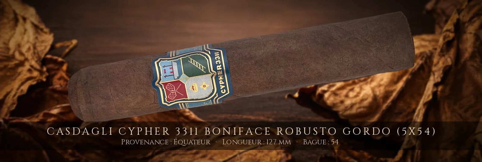 Casdagli Cypher 3311 Boniface Robusto Gordo (5x54) — Casdagli — Équateur