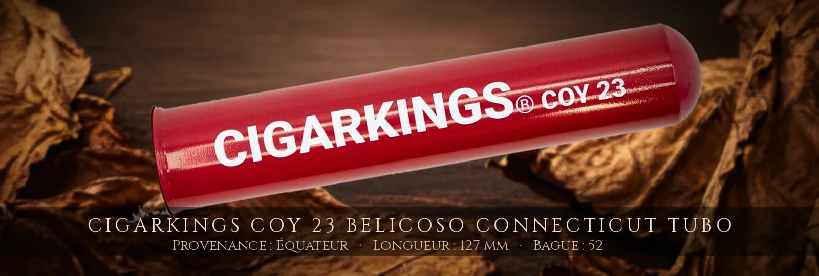 Cigarkings COY 23 Belicoso Connecticut Tubo — Cigarkings — Équateur