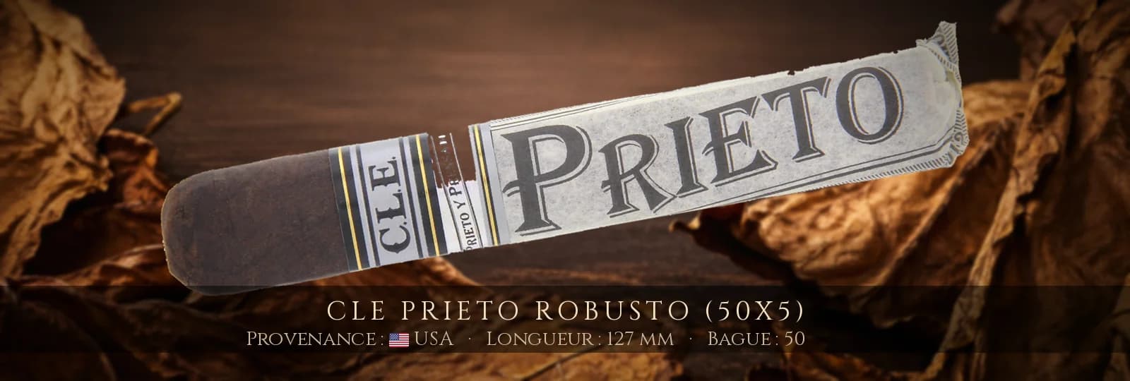 CLE Prieto Robusto (50x5) — CLE — USA