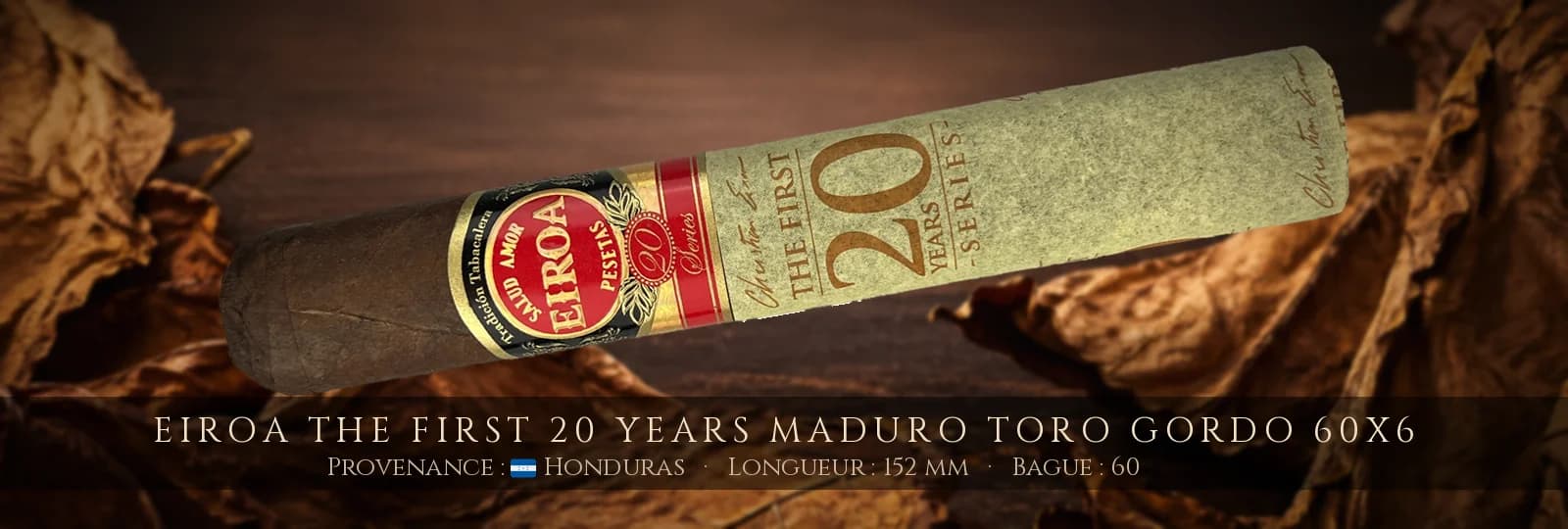 Eiroa The First 20 Years Maduro Toro Gordo 60x6 — Eiroa — Honduras