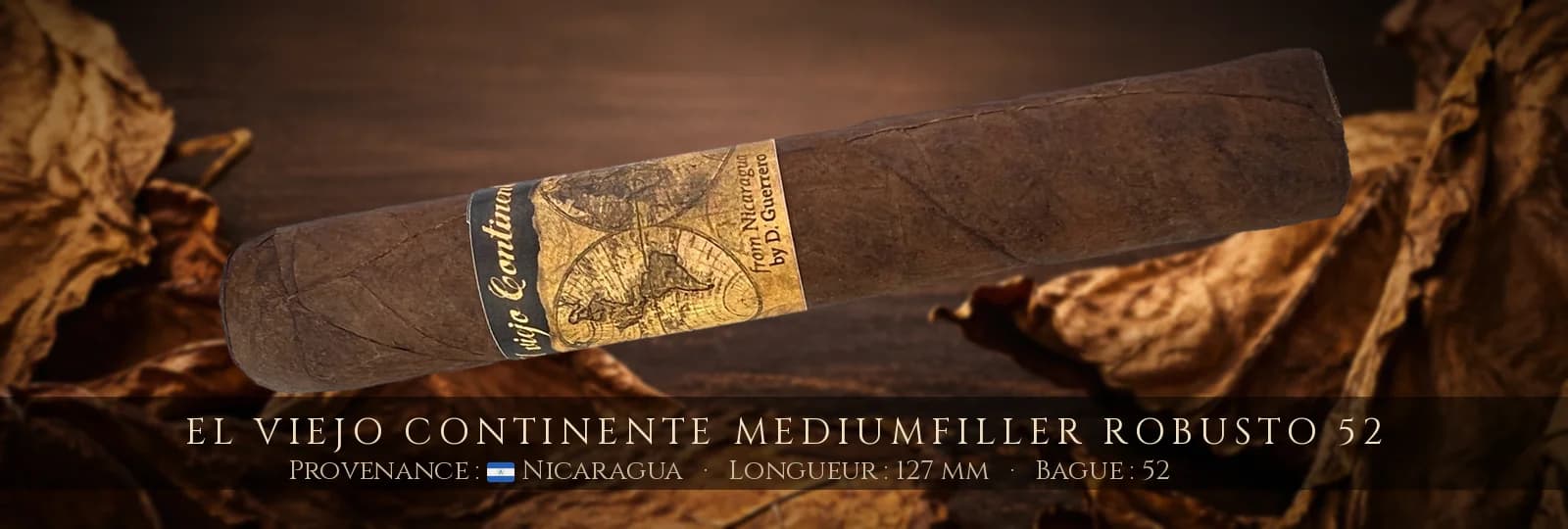 El Viejo Continente Mediumfiller Robusto 52 — El Viejo Continente — Nicaragua
