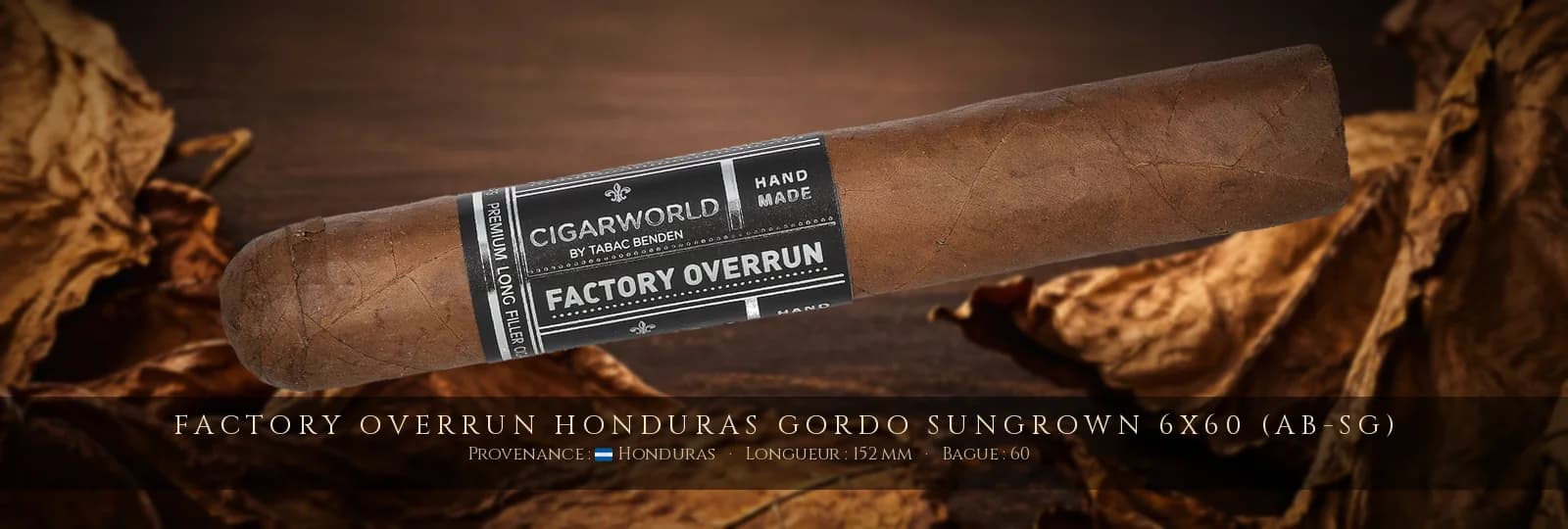 Factory Overrun Honduras Gordo Sungrown 6x60 (AB-SG) — Factory Overrun — Honduras