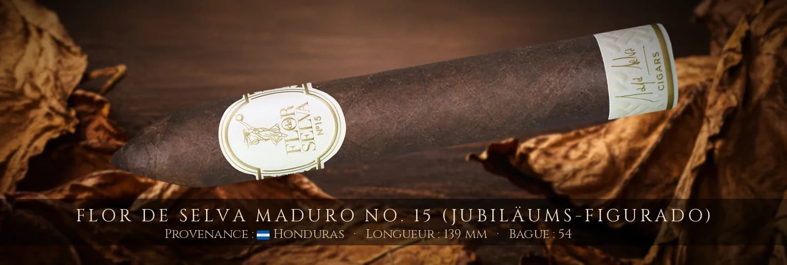 Flor de Selva Maduro No. 15 (Jubiläums-Figurado) — Flor de Selva — Honduras