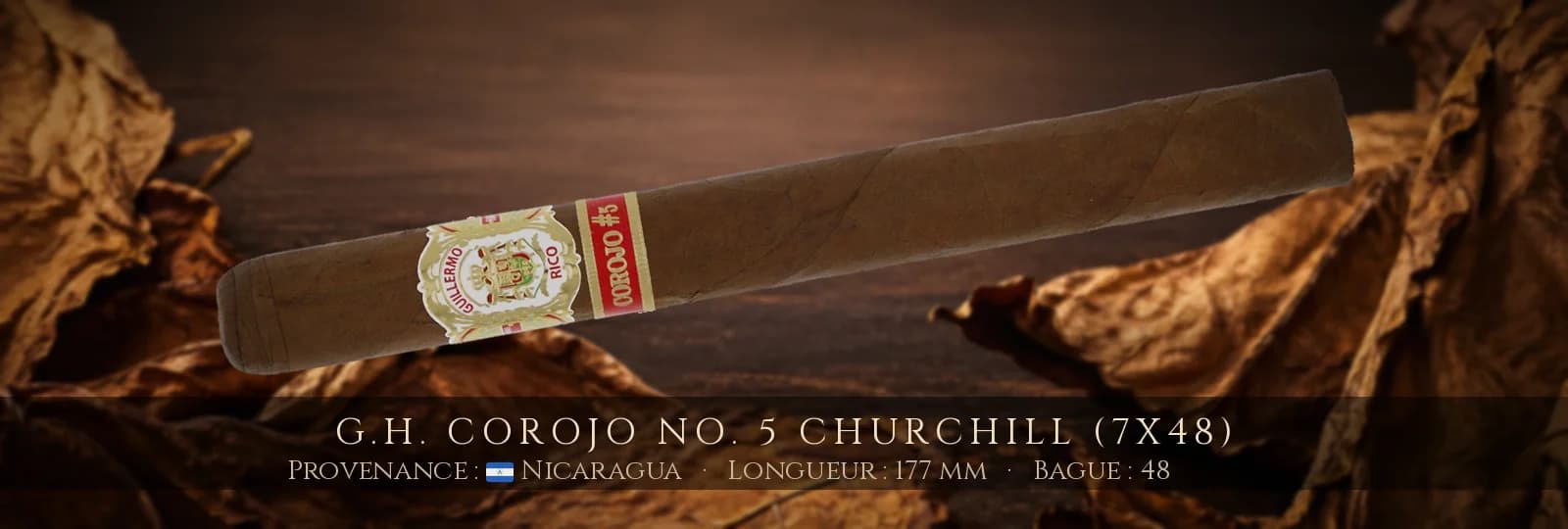 G.H. Corojo No. 5 Churchill (7x48) — G.H. — Nicaragua