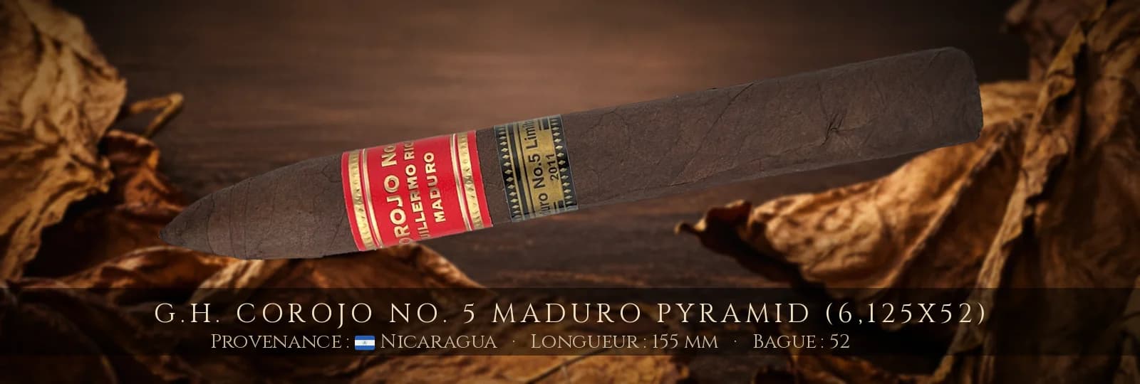 G.H. Corojo No. 5 Maduro Pyramid (6,125x52) — G.H. — Nicaragua