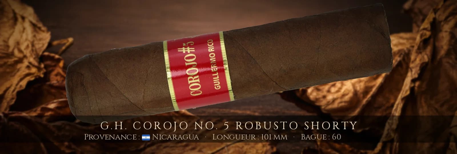 G.H. Corojo No. 5 Robusto Shorty — G.H. — Nicaragua
