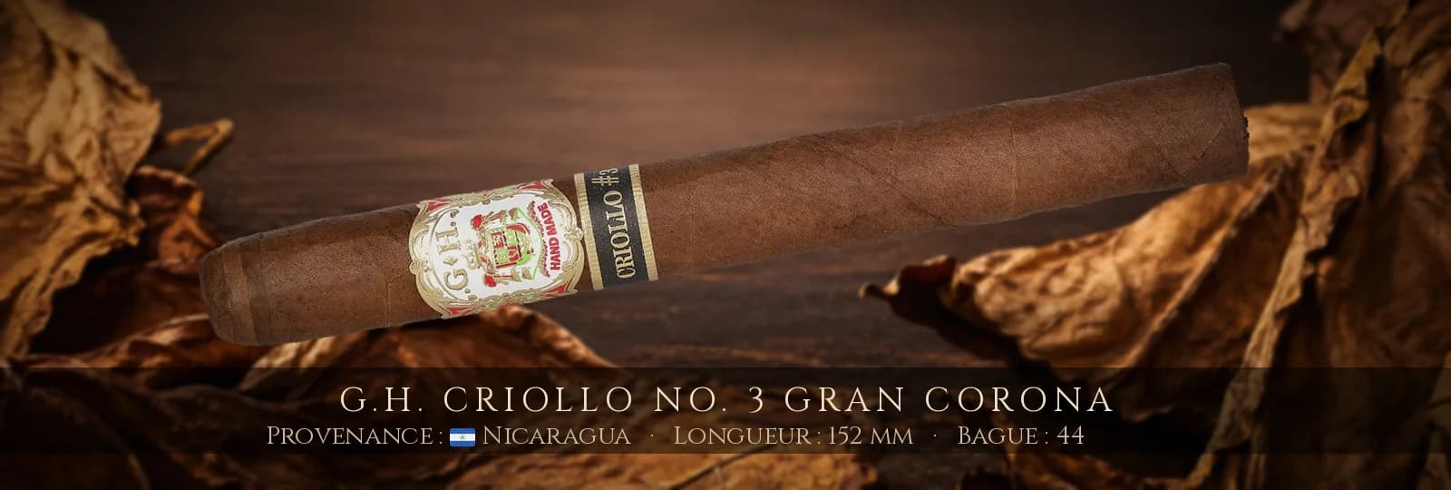 G.H. Criollo No. 3 Gran Corona — G.H. — Nicaragua