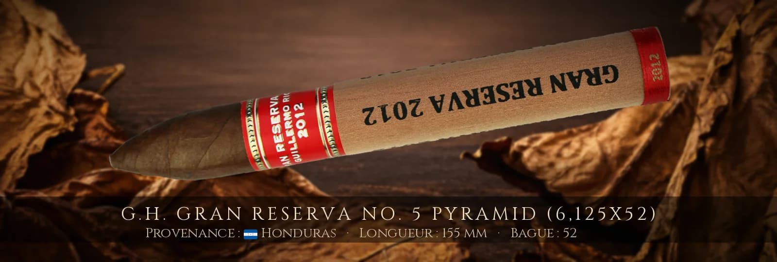 G.H. Gran Reserva No. 5 Pyramid (6,125x52) — G.H. — Honduras