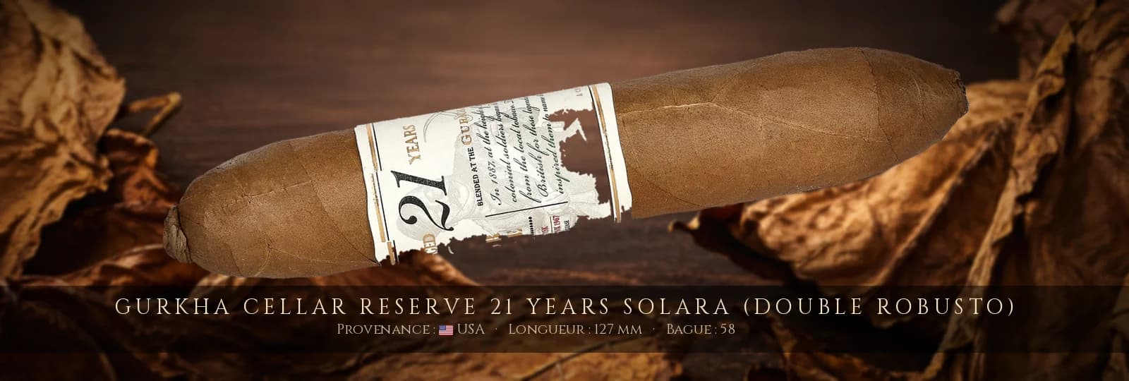 Gurkha Cellar Reserve 21 Years Solara (Double Robusto) — Gurkha — USA