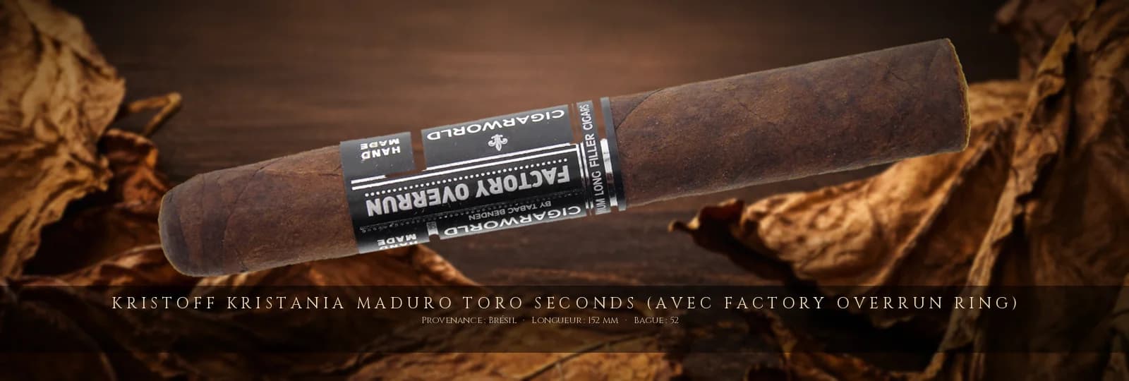Kristoff Kristania Maduro Toro SECONDS (avec Factory Overrun Ring) — Kristoff — Brésil