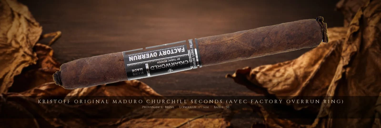 Kristoff Original Maduro Churchill SECONDS (avec Factory Overrun Ring) — Kristoff — Brésil