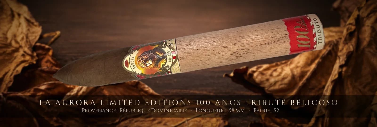 La Aurora Limited Editions 100 Anos Tribute Belicoso — La Aurora — République Dominicaine