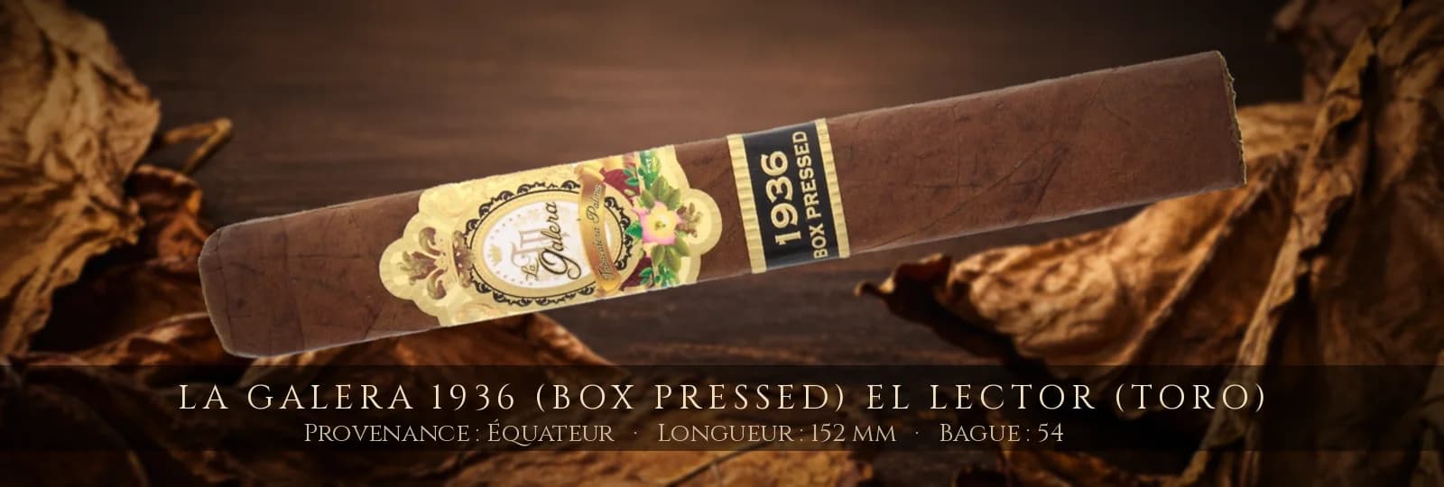 La Galera 1936 (Box Pressed) El Lector (Toro) — La Galera — Équateur