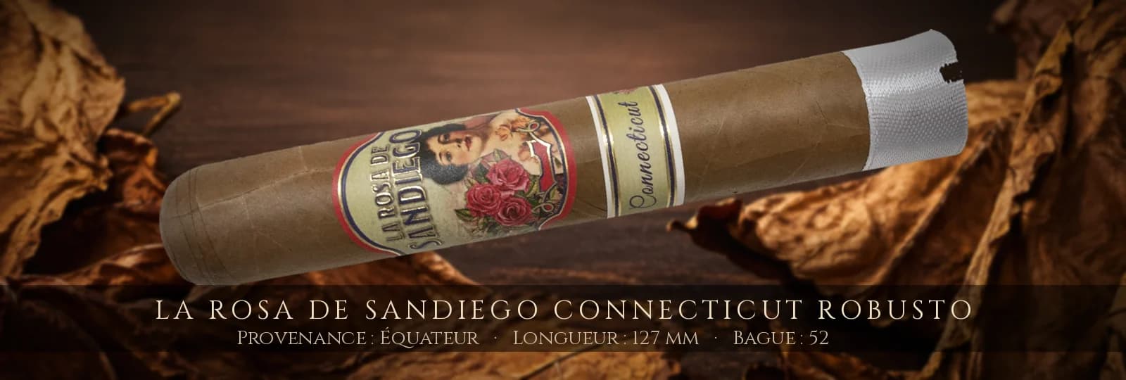 La Rosa de Sandiego Connecticut Robusto — La Rosa de Sandiego — Équateur