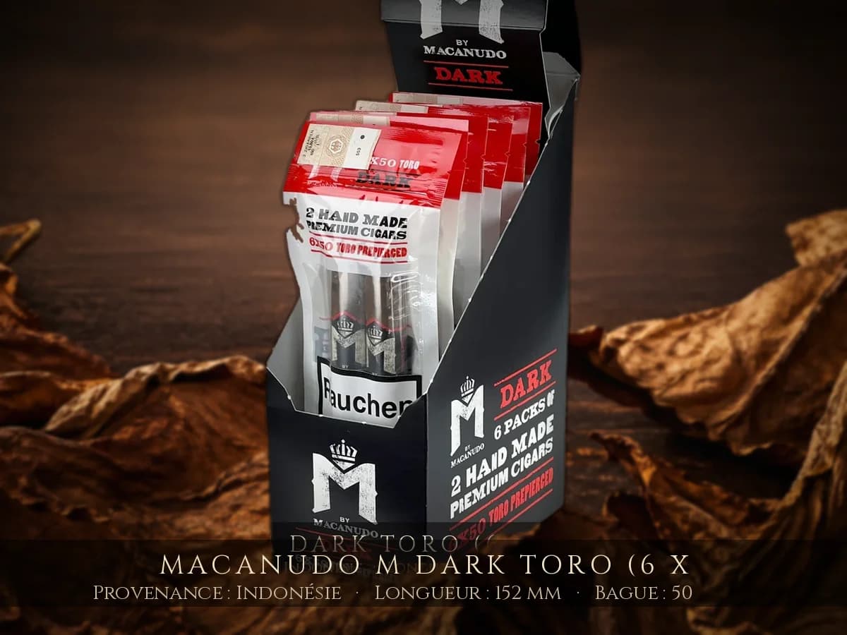 Macanudo M Dark Toro (6 x — Macanudo — Indonésie, Philippines