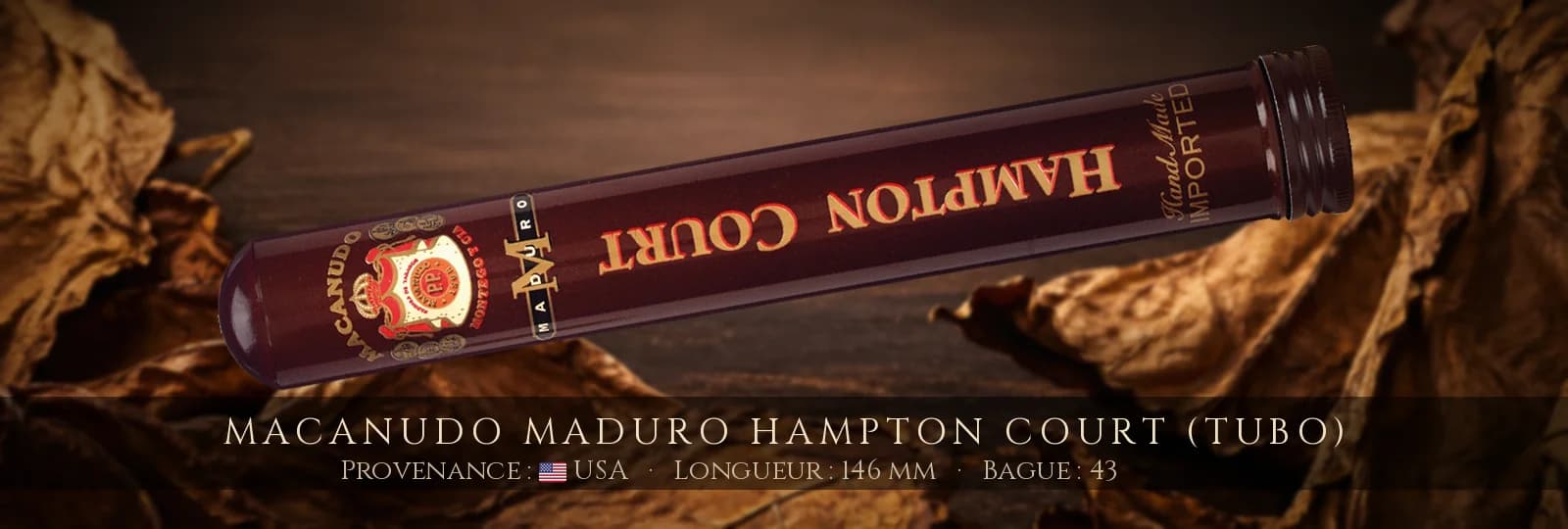 Macanudo Maduro Hampton Court (Tubo) — Macanudo — USA