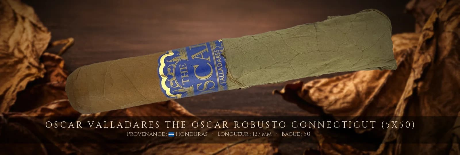 Oscar Valladares The Oscar Robusto Connecticut (5x50) — Oscar Valladares — Honduras