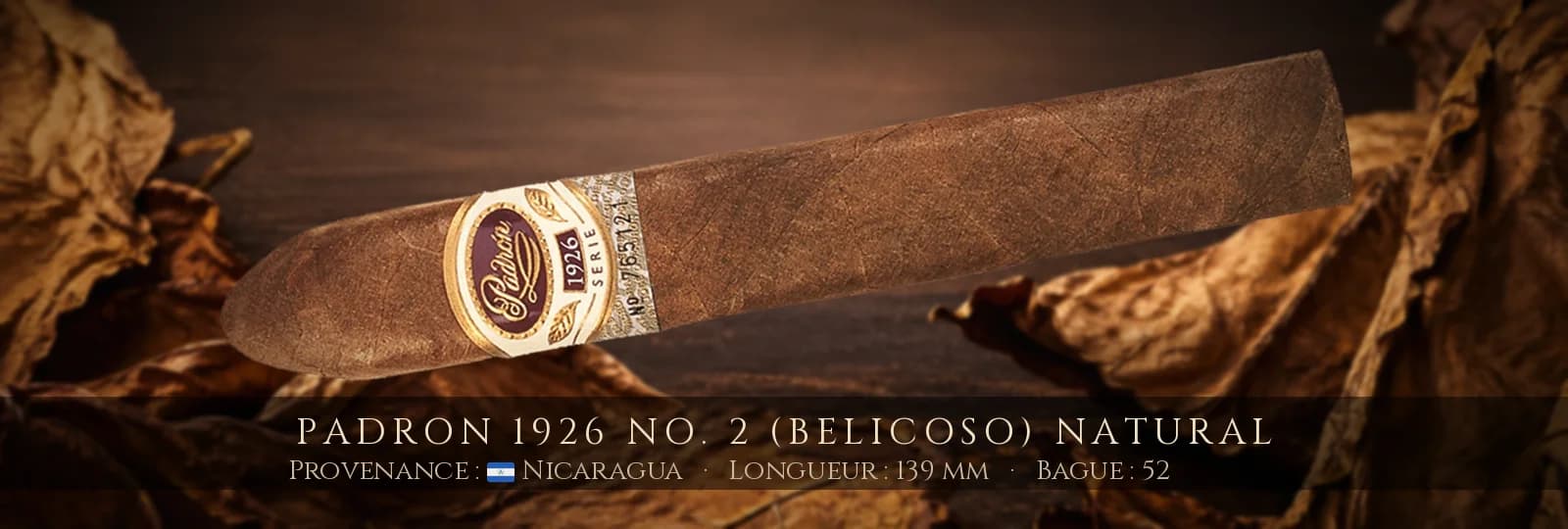 Padron 1926 No. 2 (Belicoso) NATURAL — Padron — Nicaragua