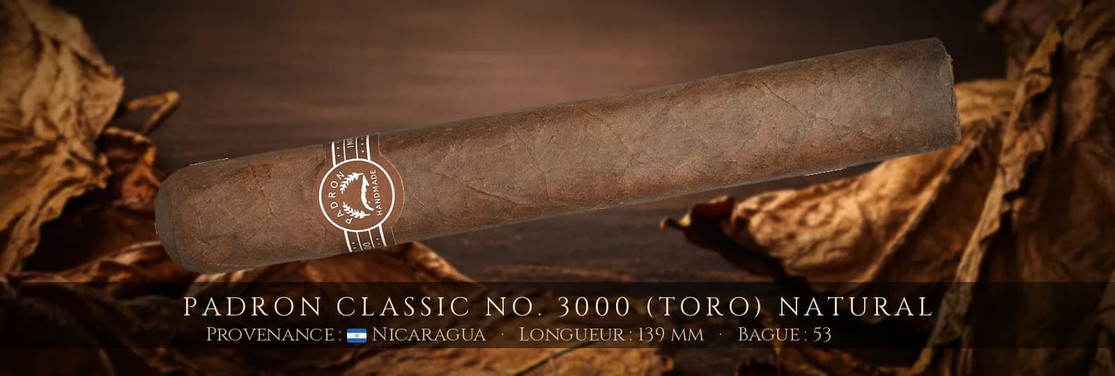 Padron Classic No. 3000 (Toro) NATURAL — Padron — Nicaragua