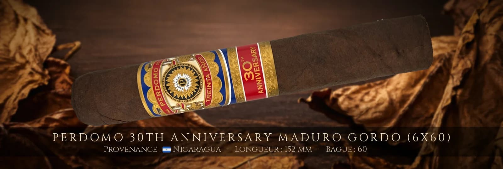 Perdomo 30th Anniversary Maduro Gordo (6x60) — Perdomo — Nicaragua