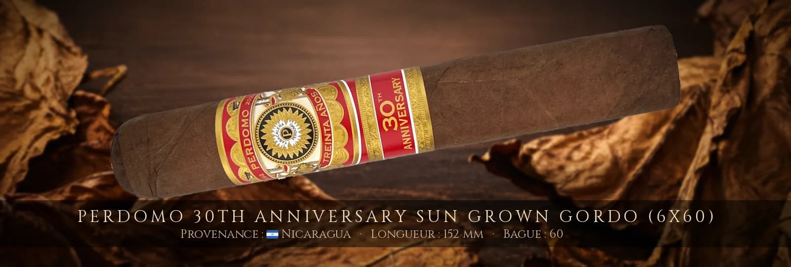 Perdomo 30th Anniversary Sun Grown Gordo (6x60) — Perdomo — Nicaragua