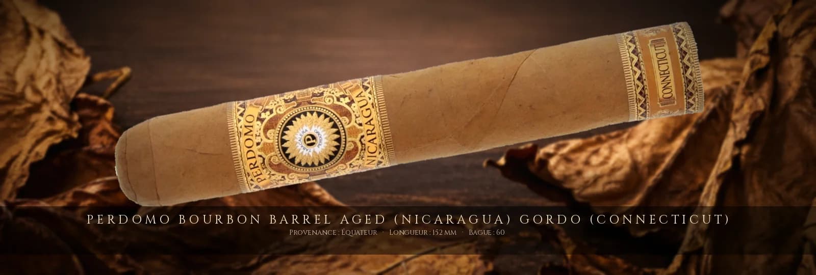 Perdomo Bourbon Barrel Aged (Nicaragua) Gordo (Connecticut) — Perdomo — Équateur