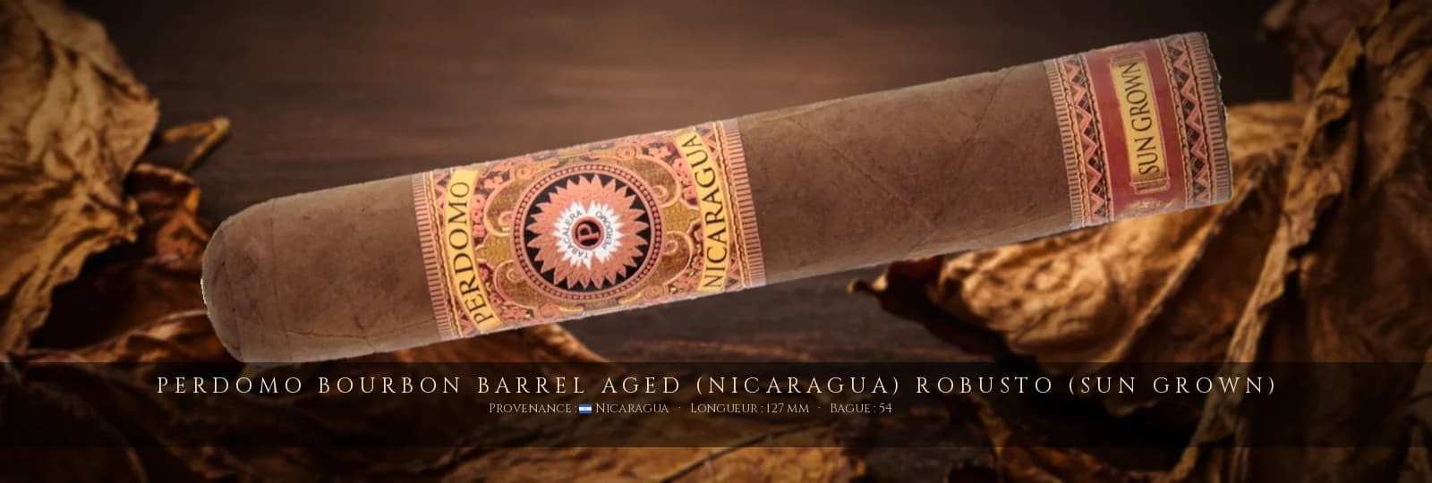 Perdomo Bourbon Barrel Aged (Nicaragua) Robusto (Sun Grown) — Perdomo — Nicaragua