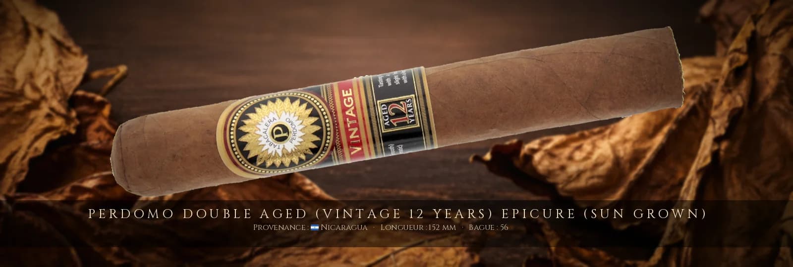 Perdomo Double Aged (Vintage 12 Years) Epicure (Sun Grown) — Perdomo — Nicaragua