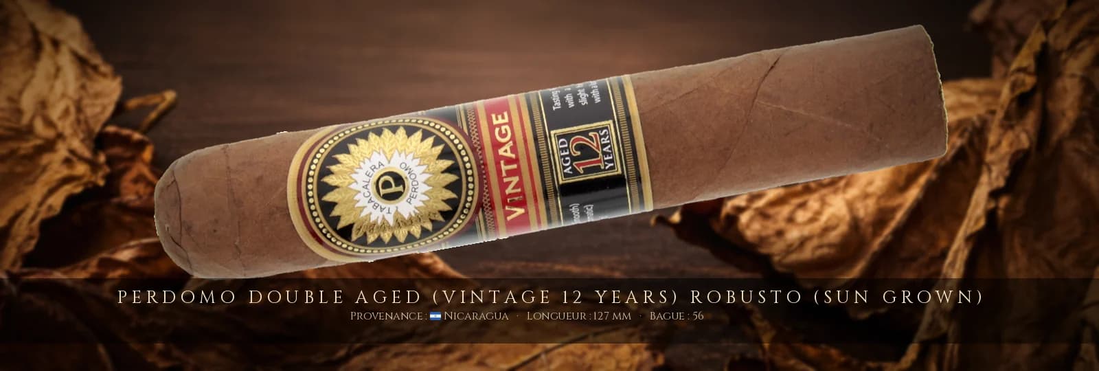 Perdomo Double Aged (Vintage 12 Years) Robusto (Sun Grown) — Perdomo — Nicaragua