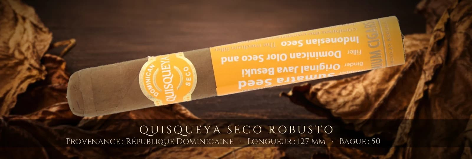 Quisqueya Seco Robusto — Quisqueya — République Dominicaine