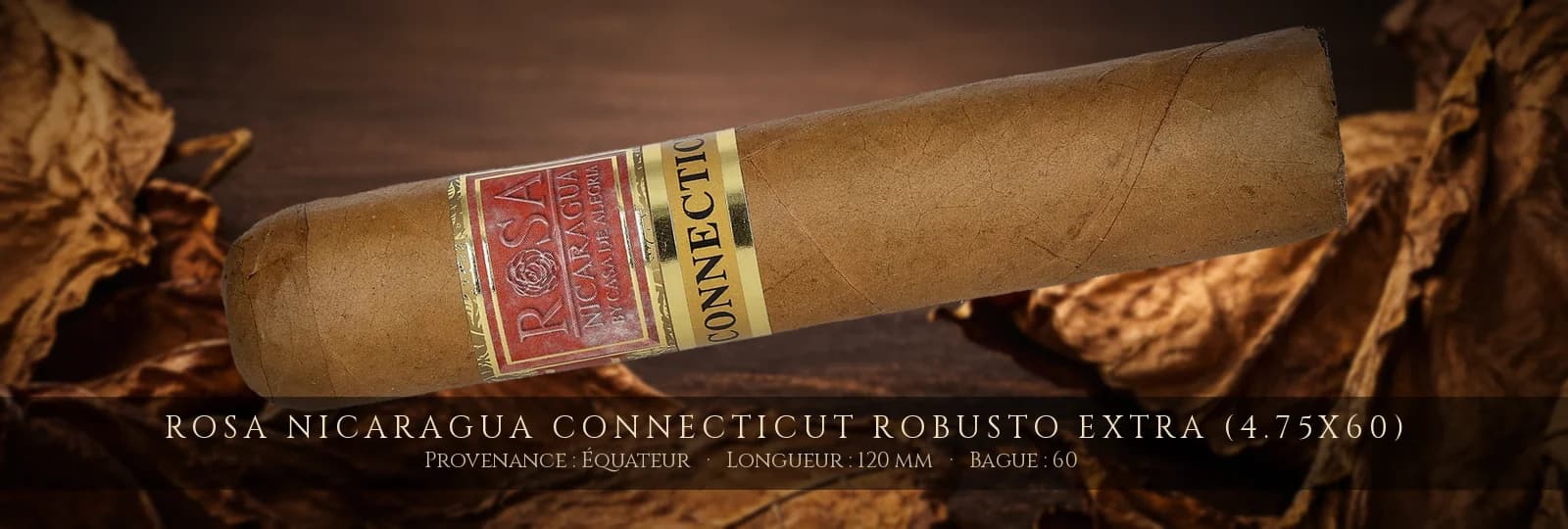 Rosa Nicaragua Connecticut Robusto Extra (4.75x60) — Rosa Nicaragua — Équateur