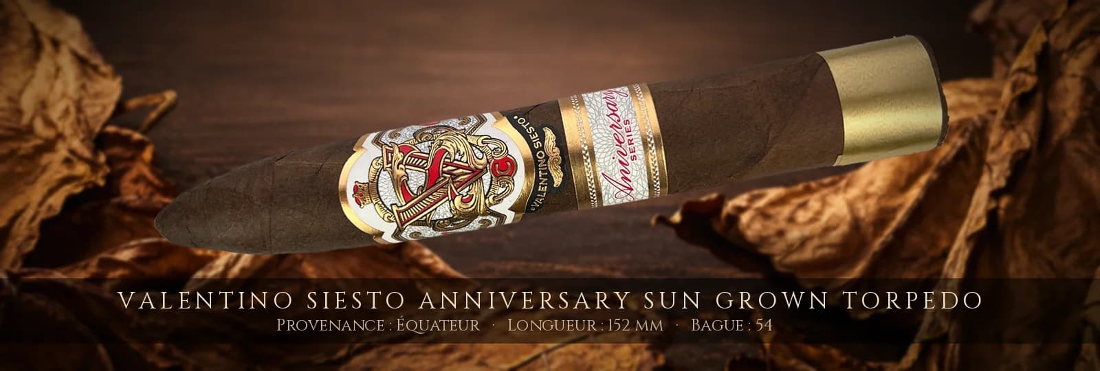 Valentino Siesto Anniversary Sun Grown Torpedo — Valentino Siesto — Équateur