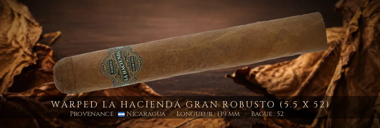 Warped La Hacienda Gran Robusto (5.5 x 52) — Warped — Nicaragua