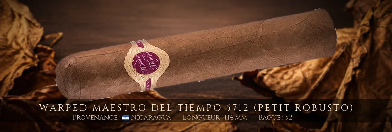 Warped Maestro del Tiempo 5712 (Petit Robusto) — Warped — Nicaragua