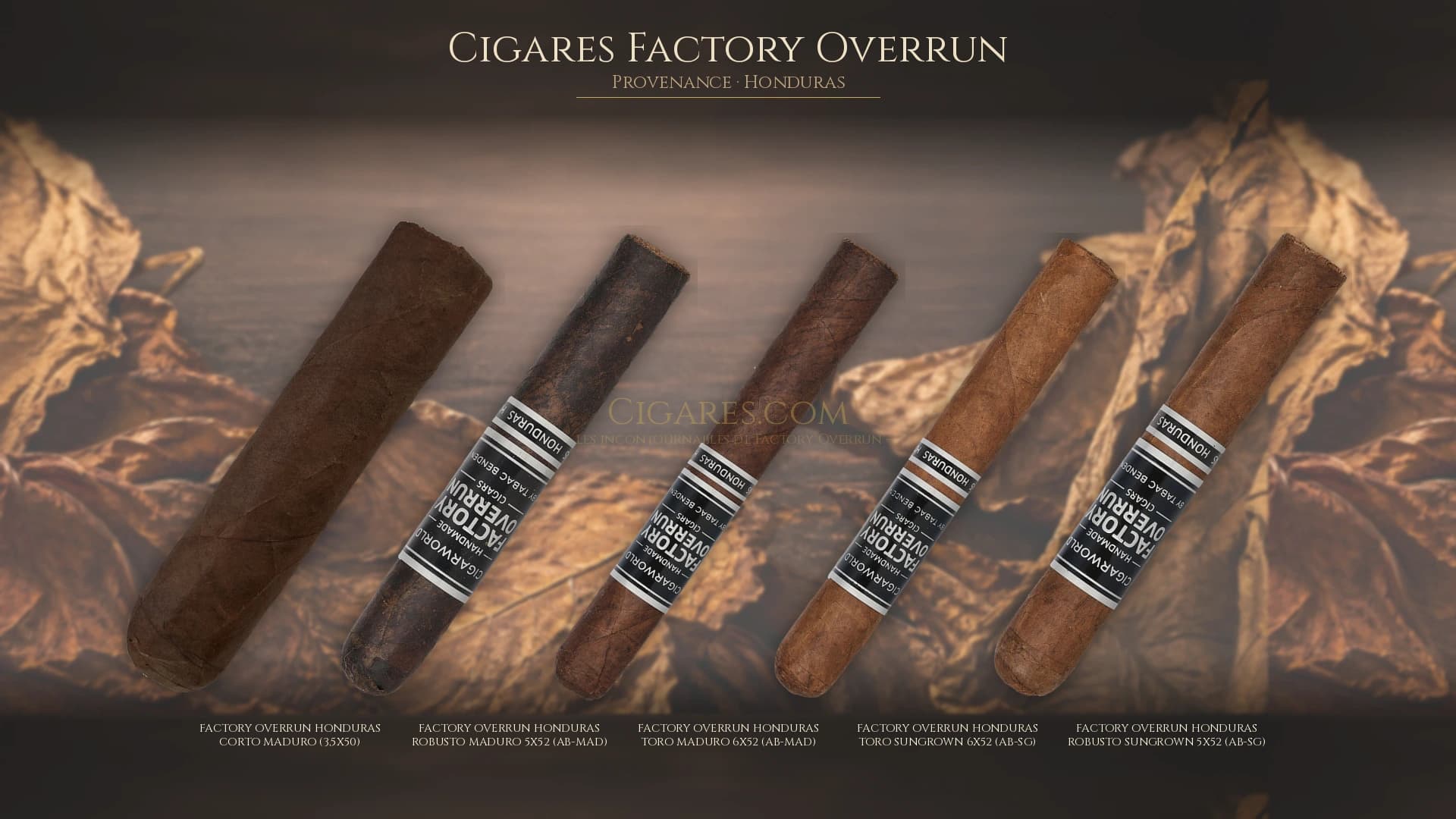 Top cigares Factory Overrun Honduras — les plus populaires