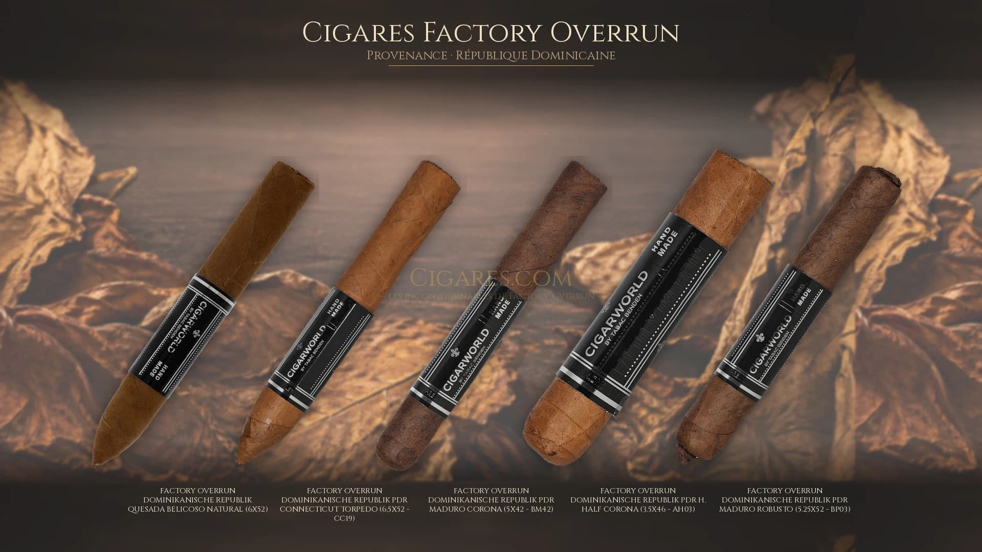 Top cigares Factory Overrun Republique Dominicaine — les plus populaires