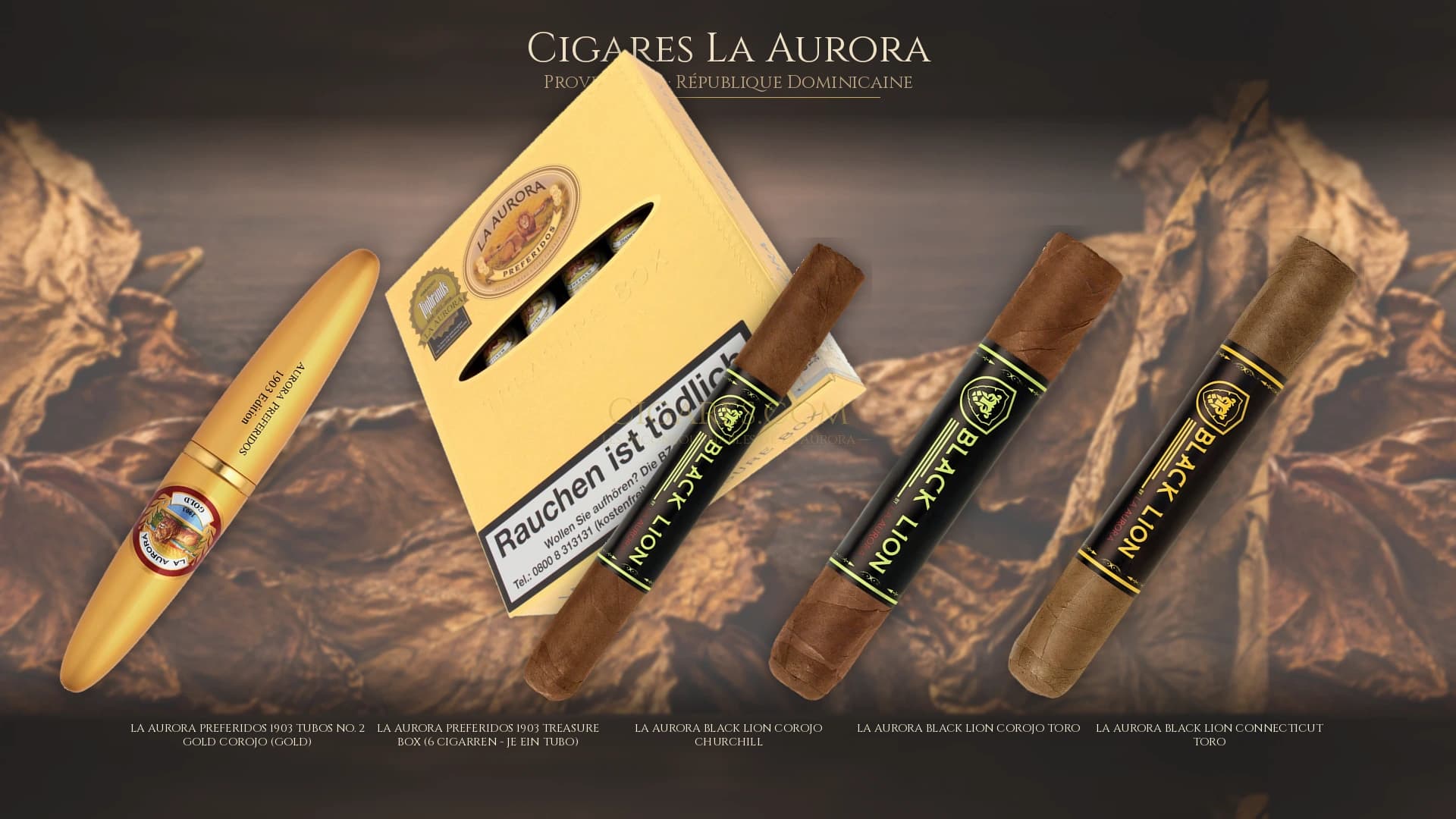 Top cigares La Aurora Republique Dominicaine — les plus populaires
