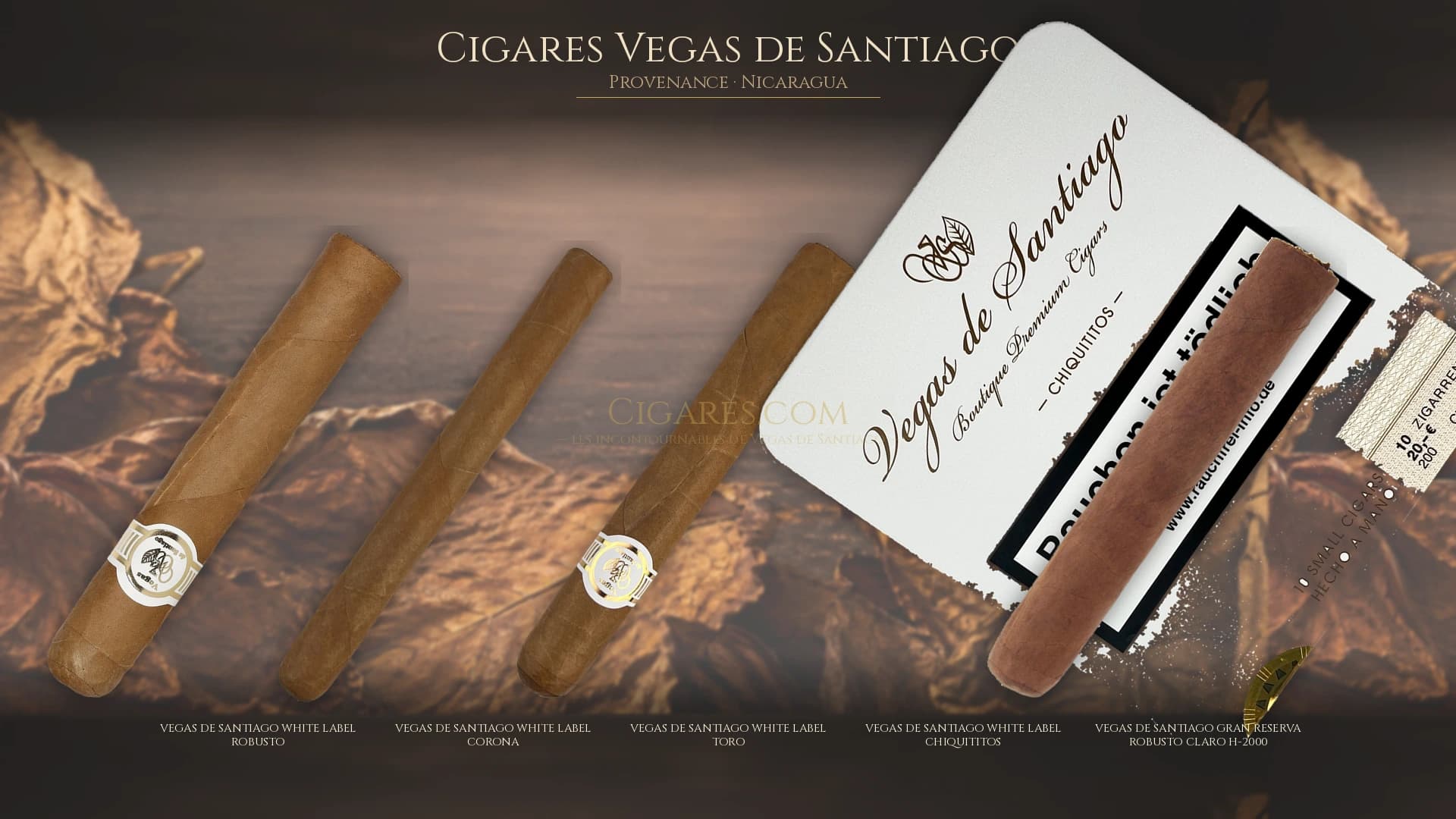 Top cigares Vegas de Santiago Nicaragua — les plus populaires