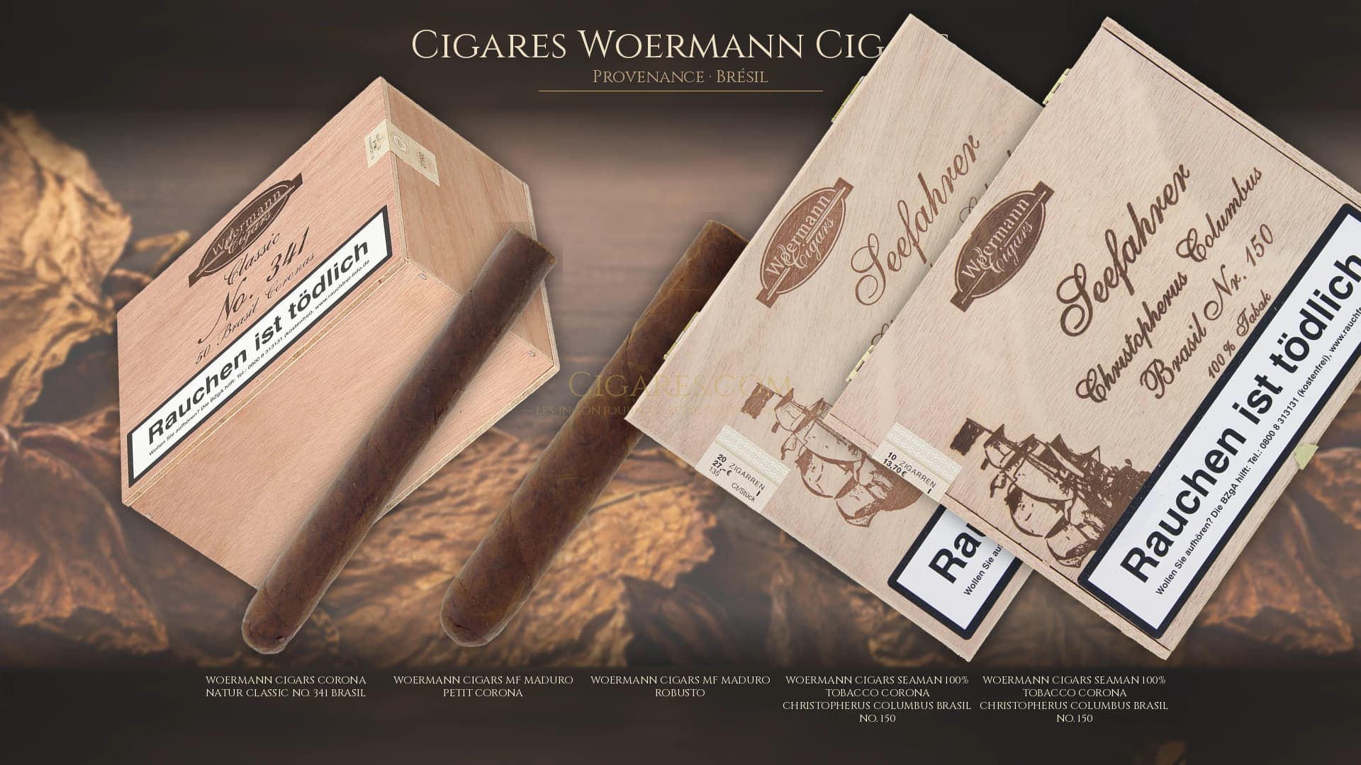 Top cigares Woermann Cigars Bresil — les plus populaires